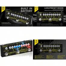 yuiutfIR Cab Electric Multi Effects Procesador Retardo Reverb Guitarra Overdrive Pedal para bajoyufrtf - Multicolor - Ver 1