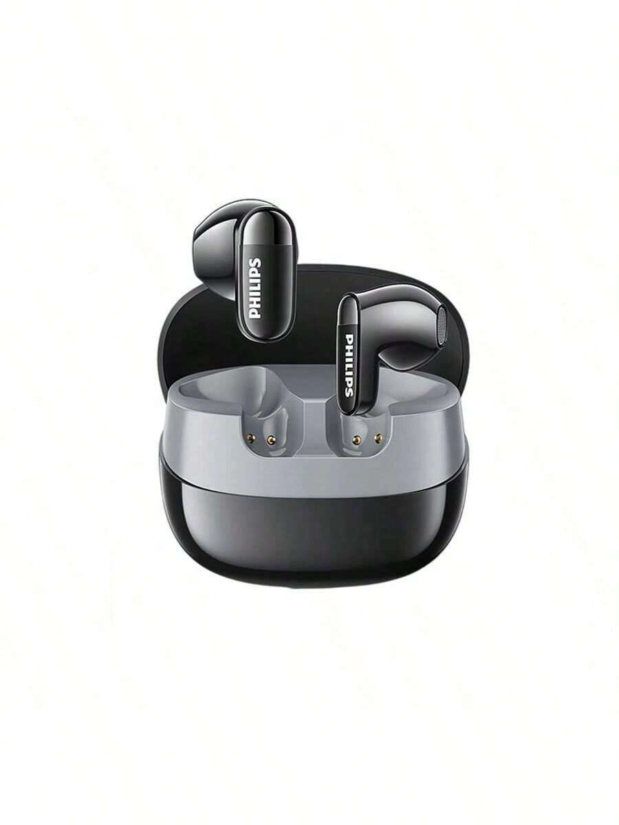 PHILIPS Tai nghe Bluetooth TAT2169: Khử tiếng ồn cuộc gọi bằng micrô kép, sạc nhanh, thời lượng pin dài, mini, thoải mái, nhỏ gọn, thiết kế bán nhét tai, thích hợp cho việc tập thể dục và chơi thể thao, chống nước và chống mồ hôi. - màu đen - Xem 1