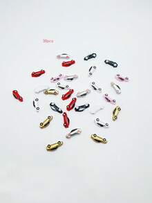 30个4-11毫米可爱迷你DIY卡哇伊卡通树脂汽车平底剪贴簿女士美甲饰品美甲小摆件装饰饰品配件美甲用品 - 彩色 - 查看 4