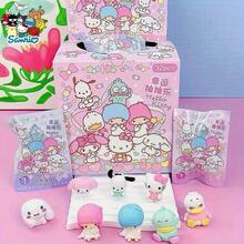 1/4/32pcs Sanrio Family Portrait And Double Star Mystery Box, Super Satisfaction Set! Character Collection Box - PVC Statue, Party Gift, Halloween/Christmas/Best Choice, Perfect Birthday Present