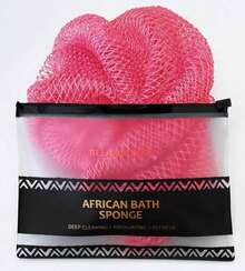 African Net Sponge Authentic - Exfoliating Back Scrub Bath Sponge With Knots - Afro Scrub Body Scrubber Exfoliator Washcloth - African Body Care Daily Use Shower Essentials2025 - Hồng - Xem 12