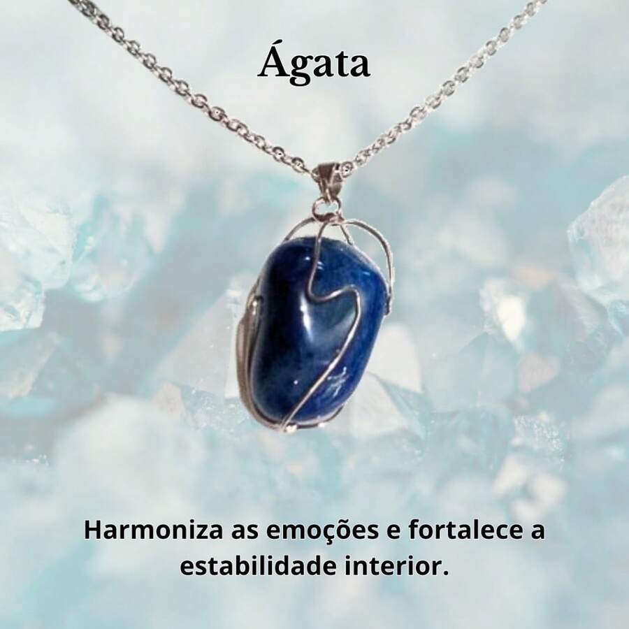 Stone Of Wealth Natural Stones Amethyst Quartz Stainless Steel Chain Power Exclusive Connection To Nature - Agate - View 1