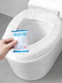 1-50pcs Disposable Transparent Durable Plastic Toilet Seat Covers, Easy To Clean, Suitable For Waterproof Travel Toilet Pads With Cushion, Economical Household Item - Multicolor - View 12