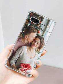 1 pezzo Custodia protettiva trasparente personalizzata per Pixel 9 Pro/9 Pro XL/9A/Pixel 8 Pro/7 Pro XL/6A Series, personalizzata, unica, regalo ideale per fidanzato, fidanzata, famiglia, amici, amanti degli animali domestici, compleanno, laurea, matrimonio, Natale, Ognissanti, inverno, ballo di fine anno, autunno, festa della mamma, festa del papà, custodia per telefono, accessori per telefono - Trasparente - Visualizzare 3