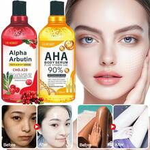 1PcAHA/Arbutin Whitening Essence, Brightening Facial Essence, Moisturizing Agent, Facial/Body Care, Lightweight, Anti-Aging, Moisturizing And Brightening Skin, Reducing Dull, Dry And Rough Skin, Soothing And Repairing, Even Skin Tone, Brightening, Suitable For All Skin Types, New Year/Valentine's Day/Thanksgiving Day/Birthday Gift - Multicolor - View 4