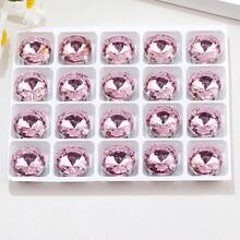 Rivoli Round Shape, 6mm,8mm,10mm,12mm,14mm,16mm,18mm, Glass Multi Colors Fancy Ellipse Shiny Handmade Sliver Metal Claw Base, Sewing Crystal Hand Sewn Rhinestone Decoration Beads Flat Back With Holes Gems DIY Accessories Sew On Stones Strass For Decorating Clothes, Dress, Bags, Shoes, Brooches, Earrings, Handicrafts - Golden - View 14