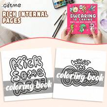 GDTME Children's Coloring Book "Swear Words Are Also A Form Of Care": Bold And Simple Pattern Coloring Book, Suitable For Adults, Cute Coloring Book, Perfect Gift For Christmas Parties, Halloween And Birthdays - Special Scene Coloring To Relieve Stress: Suitable For Friends Who Enjoy Coloring And Back To School Season (Warm Space Coloring) - 7.9 Inch * 7.9 Inch - View 4