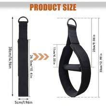 2 correas de mueca con hebilla de tobillo para pilates, correa de hombro doble para yoga, accesorios deportivos para el SIDA, 14.2x 5.1x 1.97 pulgadas - negro - - Ver 3