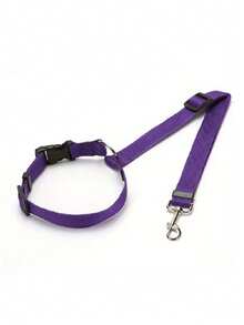 1 pieza Correa de para mascotas de nailon morado para vehículos, arnés para reposacabezas para perros pequeños/medianos - Morado - Ver 2