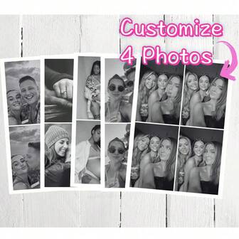 Custom Retro Photobooth Printed Photograph, Personalized Photo Gift, Photobooth Style Print, Keepsake, Film Photography Gift, Valentine's Day Gift, Valentines, Gift For Her, Gift For Friends, Home Decor, Decoration, Personalized Gift, Custom Gift, Multi-Functional, Ornamental, Anti-Mold, Adorable