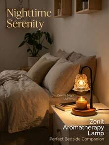 香薰蜡烛灯，蜡烛加热器/夜灯/台灯/浪漫氛围灯，带定时器和可调节亮度，配有两个灯泡，氛围香薰灯，情人节/母亲节/生日礼物，推荐礼物。