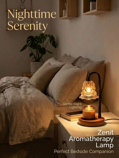 香薰蜡烛灯，蜡烛加热器/夜灯/台灯/浪漫氛围灯，带定时器和可调节亮度，配有两个灯泡，香薰灯，情人节/母亲节/生日的理想礼物