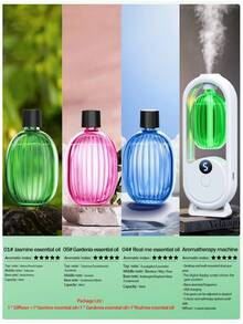 Smart Essential Oil Diffuser, 5 Adjustable Mist Modes With Digital Display, Wall/Desk Mount, Includes 5x40ml Large Refill Oils (Christmas Gift, Home Fragrance) - 白色 - 查看 27