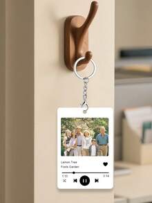 1pc Customized Photo & Song Title Acrylic Keychain, Fashionable Design, Suitable For Music Lovers, Anniversary, Birthday, Wedding, Personalized Gift, High-Quality Accessory - Multicolor - View 5