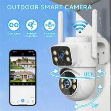 4MP 2K PTZ Wifi Camera Dual Lens With Dual Screen HD 4MP 2K Ai Human Detect Auto Tracking Wireless Outdoor Surveillance Camera - Multicolor - View 9