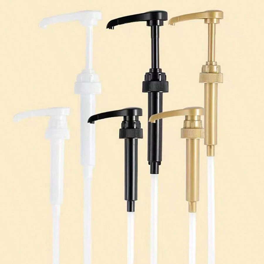 2/6pcs 8cc Heavy Duty Plastic Syrup Pump With Ergonomic Handle And One-Touch Operation - Compatible With 750ml/25.4oz Bottles, Leak-Proof Seal, Multi-Purpose Dispenser, Suitable For Coffee, Syrup, Soda - Perfect For Home And Commercial Use - Multicolor - View 1