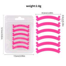 12片装可重复使用睫毛提升垫，睫毛提升工具，睫毛夹垫，睫毛烫发补偿器 - 彩色 - 查看 2
