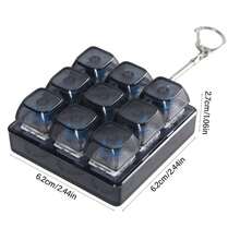 1pc Stress Relief Keyboard Key Cap Keychain, Fun Mechanical Keyboard Toy, Desktop Essential, Anxiety Relief - Unique Gadget, Great Gift - Multicolor - View 2