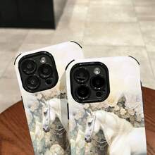Fundas para Móvil de Caballo y Belleza Floral para  16/16Plus/16Pro/16ProMax/ 15/15Plus/15Pro/15ProMax/ 14/14Plus/14Pro/14ProMax/ 13/13Pro/13ProMax/ 12/12Pro/12ProMax,  11/11/11Pro Max Resistente al Polvo y Anticaída - Color mezclado 1 - Ver 2