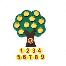 1/4/5 Pieces Of Felt And Non-Woven Fabric Kindergarten Toys And Teaching Aids, Fruit Tree Math Montessori Game Learning Numbers 1-10, School, Students, Stationery, Study Supplies, Kindergarten Children's Education And Learning Toys, Math Toys - Multicolor - View 11