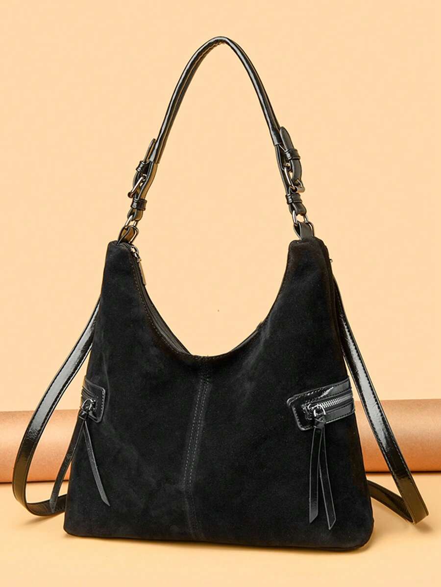 2025新款复古通勤大容量女士手提包 时尚单肩斜挎包 街头皮革