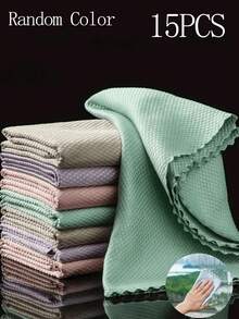 Paño mágico, paño de limpieza de vidrio con escamas de pez, paño de limpieza de vidrio mágico, absorbe el agua sin pelusas, sin marcas de agua, paño de cocina y uso doméstico, paño de limpieza de espejos y ventanas de coche, toalla de lavado de coche, paño de limpieza de espejos de baño, multiusos (color aleatorio) - Multicolor - Ver 13
