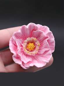 DIY 3D牡丹花苞硅胶蜡烛模具 罂粟花香薰石膏皂粘土制作模具 手工汽车香石石膏皂花树脂硅胶模具 花卉设计家居装饰模具 - 白色 - 查看 6