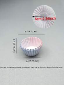 1000pcs Ombre/Starry Sky Mini Cupcake Liners, 0.98 Inch Cute Thumb Cupcake Cups, Grease-Proof Baking Cups, Suitable For Birthday, Wedding, Party Cakes - Compatible With Cake Decorations - Multicolor - View 3