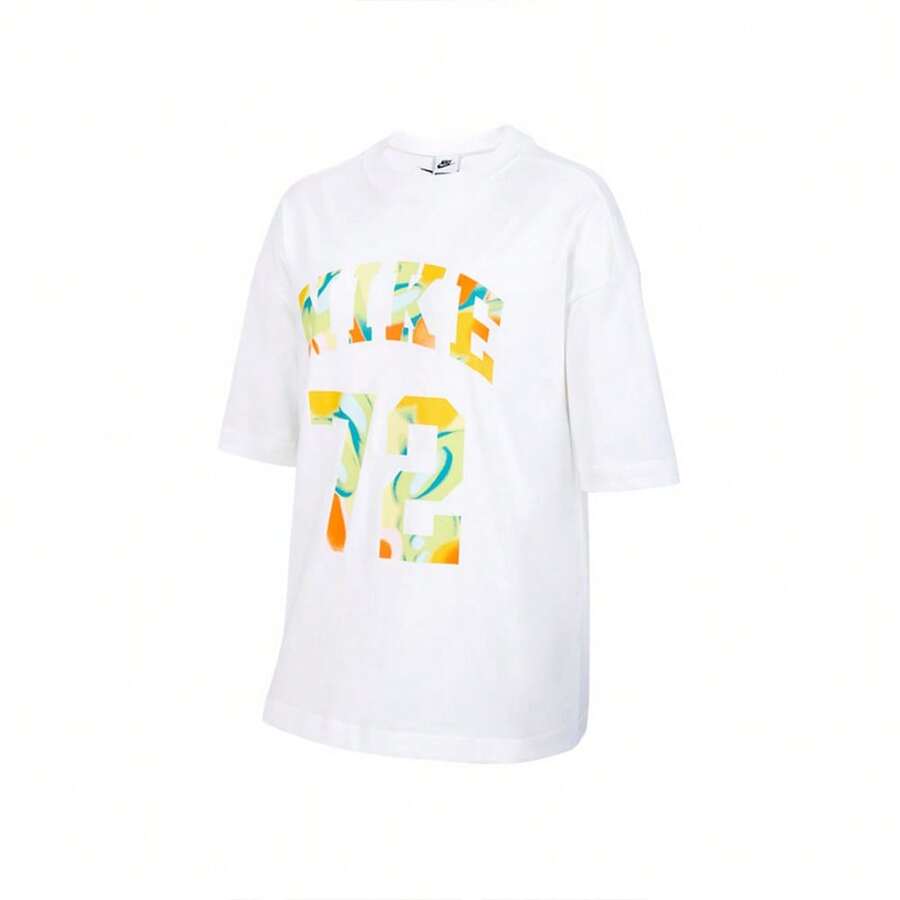 Áo thun thể thao tay ngắn dệt kim Nike thoải mái, thường ngày. - trắng - Xem 1