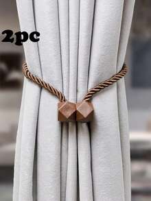 2pcs/4pcs Magnetic Curtain Tiebacks, Made Of Thicker Twisted Cord And Strong Magnets, Suitable For Curtain Fixing - Multicolor - View 10