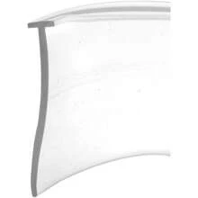 Burlete inferior para puerta de ducha SLAW Prime-Line M 6211 de 36 pulg. x 1 pulg., de construcción de vinilo transparente con inserto en forma de T de 5/32 pulg., paquete individual - Claro - Ver 3
