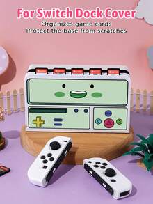 1个游戏卡盒，兼容Switch底座盖，游戏卡收纳盒，可容纳5张游戏卡，保护底座免受刮擦和灰尘侵扰，兼容Switch OLED/Switch NS/新款Switch2(2025) - 彩色 - 查看 3