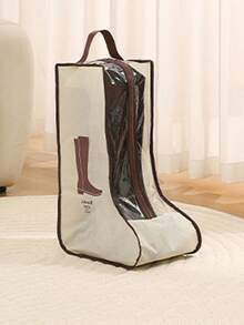 1 Pieza; Bolsa de almacenamiento para botas altas de mujer, bolsa organizadora transparente a prueba de polvo para botas cortas, cubierta a prueba de humedad, bolsa de tela no tejida reforzada para zapatos y botas, bolsa de zapatos plegable y portátil, adecuada para hombres y mujeres, bolsa de almacenamiento de zapatos para el hogar y los viajes. - Multicolor - Ver 13
