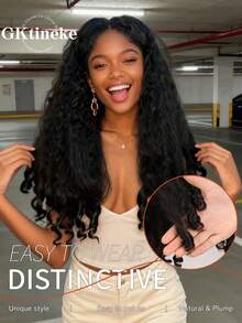 Afro Wig V Part Kinky Curly Wigs For Black Women Wear And Go Glueless U Part Wig With Unique Bouncy Curls In The End Synthetic No Leave Out Clip In 26 Inch - 彩色 - 查看 5