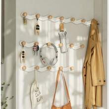 Aluminum Alloy Wall Mounted Hooks, Multi-Function Bathroom Towel Rack, Entryway Storage Organizer - Multicolor - View 2