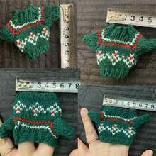 1pc Mini Pet Winter Sweater, Thick & Warm Clothing, New Christmas Hamster Knitted Sweater, Soft Material, Cute Outfit For 10cm~14cm Small Hamsters, Christmas Gift For Little Pets, Hamster Christmas & New Year Theme Sweater