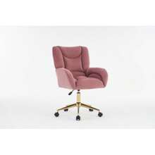 005 Full KD Velvet Fabric High-Quality Materials For Home-Office In Innenbereich Mit Golden Beinen, Pink - Pink + Velvet + Foam - View 5