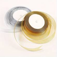 5米金色闪光丝带，礼盒鲜花蛋糕丝带 - 彩色 - 查看 2