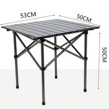 Portable Outdoor Premium Camping Folding Table, Home BBQ Picnic Table - Black - View 3