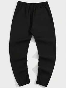 Pantalones deportivos para mujer - Prendas informales para uso diario al aire libre, nuevo estilo otoño/invierno, con bolsillos, lavables aáquina, pantalones deportivos informales, forrados con forro polar, adecuados para todas las estaciones, tejido de punto. - negro azabache - Ver 6