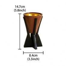 1pc Conical Wooden Grain Incense Burner, Middle Eastern Arabic Festival Fragrance Holder, Sandalwood Incense Burner - Multicolor - View 15