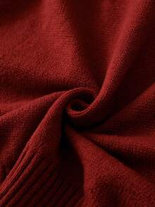 Nueva Elegante y Estilosa Chaleco de Punto sin Mangas con Cuello en V, Versátil para el Trabajo y el Uso Casual - Burdeos - Ver 5