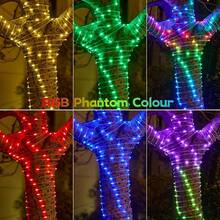 Cadena de luces RGB de 10 m con cambio de color, aplicación inteligente y mando a distancia, sincronización de música, temporizador, 200 modos, resistente al agua, para interior/exterior, para Navidad - 10 millones - Ver 2
