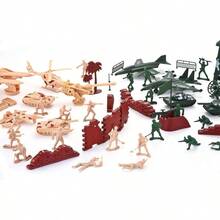 JOYIN Soldier Playset Men Bucket Action Figures Battle Group Deluxe Playset with Men, Aircrafts, Helicopters, Tanks with Bucket 164 Piece - inicial - Ver 2