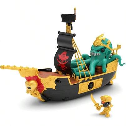 TREASURE X Sunken Gold Treasure Ship Playset, Multicolor 41579