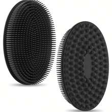 1pc/2pcs Upgraded 2-In-1 Silicone Body Brush, Exfoliating Scrubber For Shower, High Quality Silicone Loofah, Scalp Massager, Easy To Clean Silicone Material, Soft - Multicolor - View 3