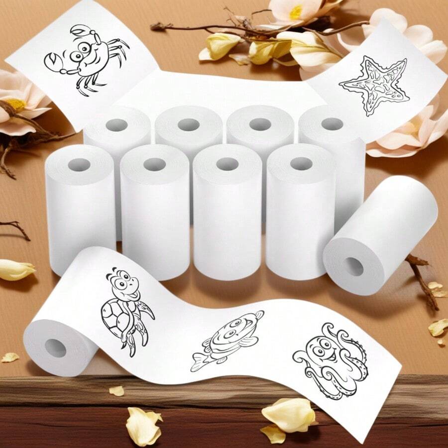 Cuộn giấy in nhiệt nhãn trắng 57*25mm - trắng - Xem 1