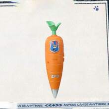 Miniso 疯狂动物城朱迪生活系列录音圆珠笔（K1016）胡萝卜造型录音功能塑料材质学生书写及办公笔记工具（1支装）