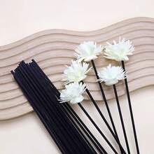 10支/25支白色人造花香藤条装饰，香薰扩散器配件，适用于婚礼、客厅、走廊，无焰型 - 彩色 - 查看 4