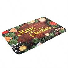 YQQ DOITOOL 1Pc Creativo Navidad Piso Mat Hogar Impresión Alfombra Único Hogar Suministro de Navidad Decoraciones de Navidad Adornos de Navidad5735 - ColorVariado - Ver 7